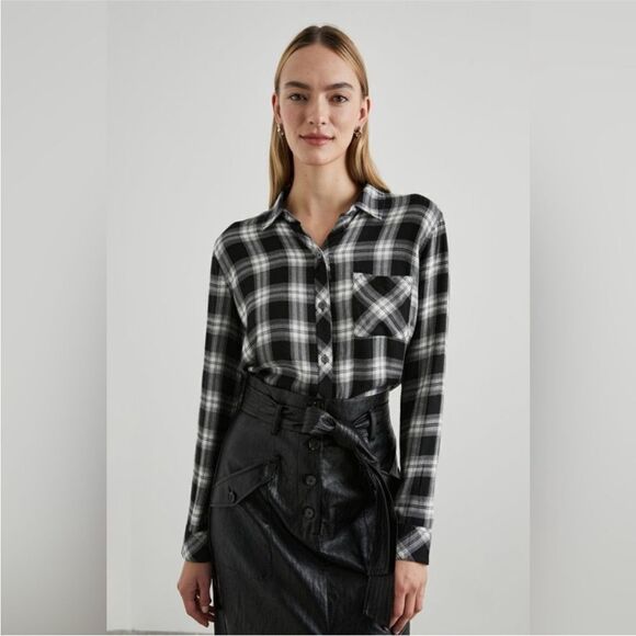 Rails NWT Hunter Plaid Shirt in Midnight Snow Size XS - Picture 5 of 8